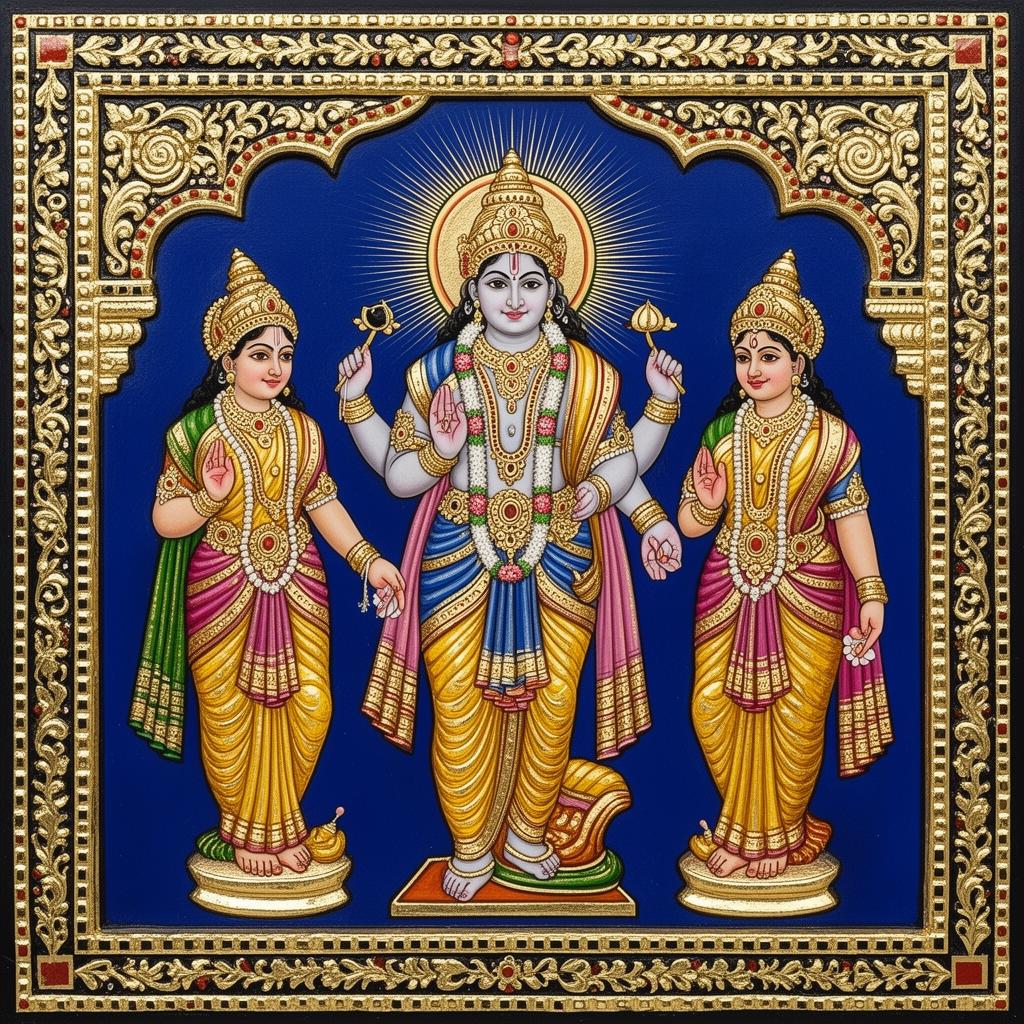 Vishnu with Consorts